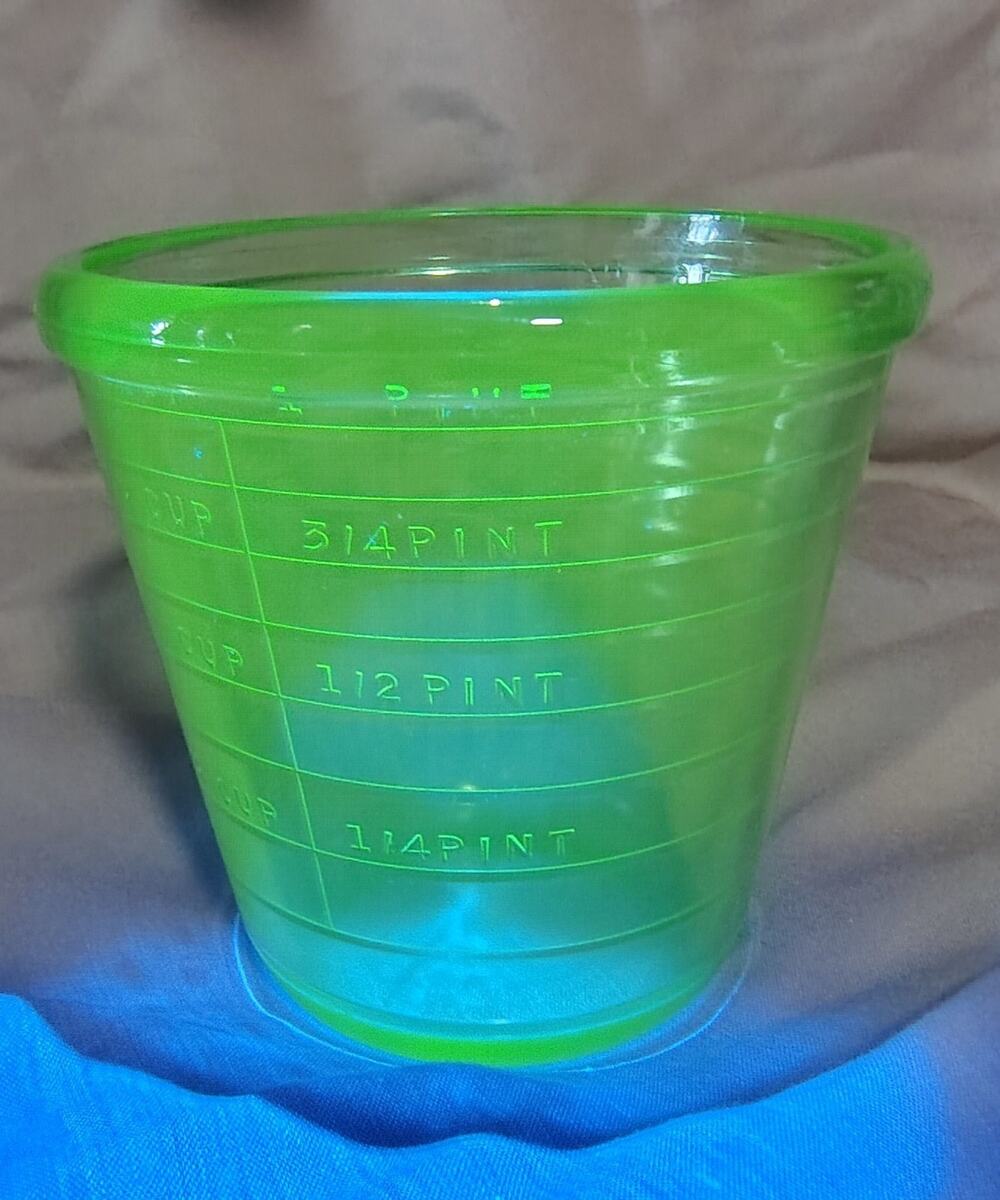 Vintage Uranium Measuring Cup Glows